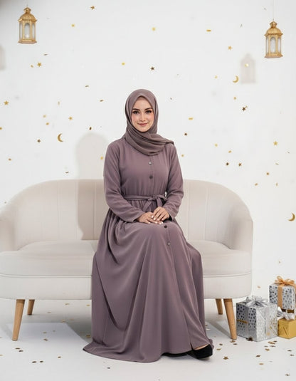 Stylish Umbrella Flare Mahram-Abaya with Matching Hijab